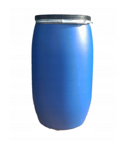 Beczka plastikowa 120l używana z klamrą